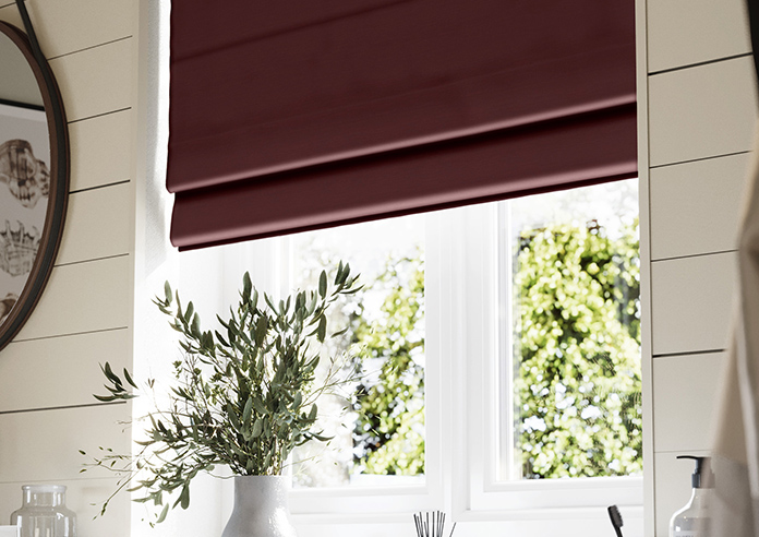 Shima Faux Silk, Claret - Roman Blind - Image 5